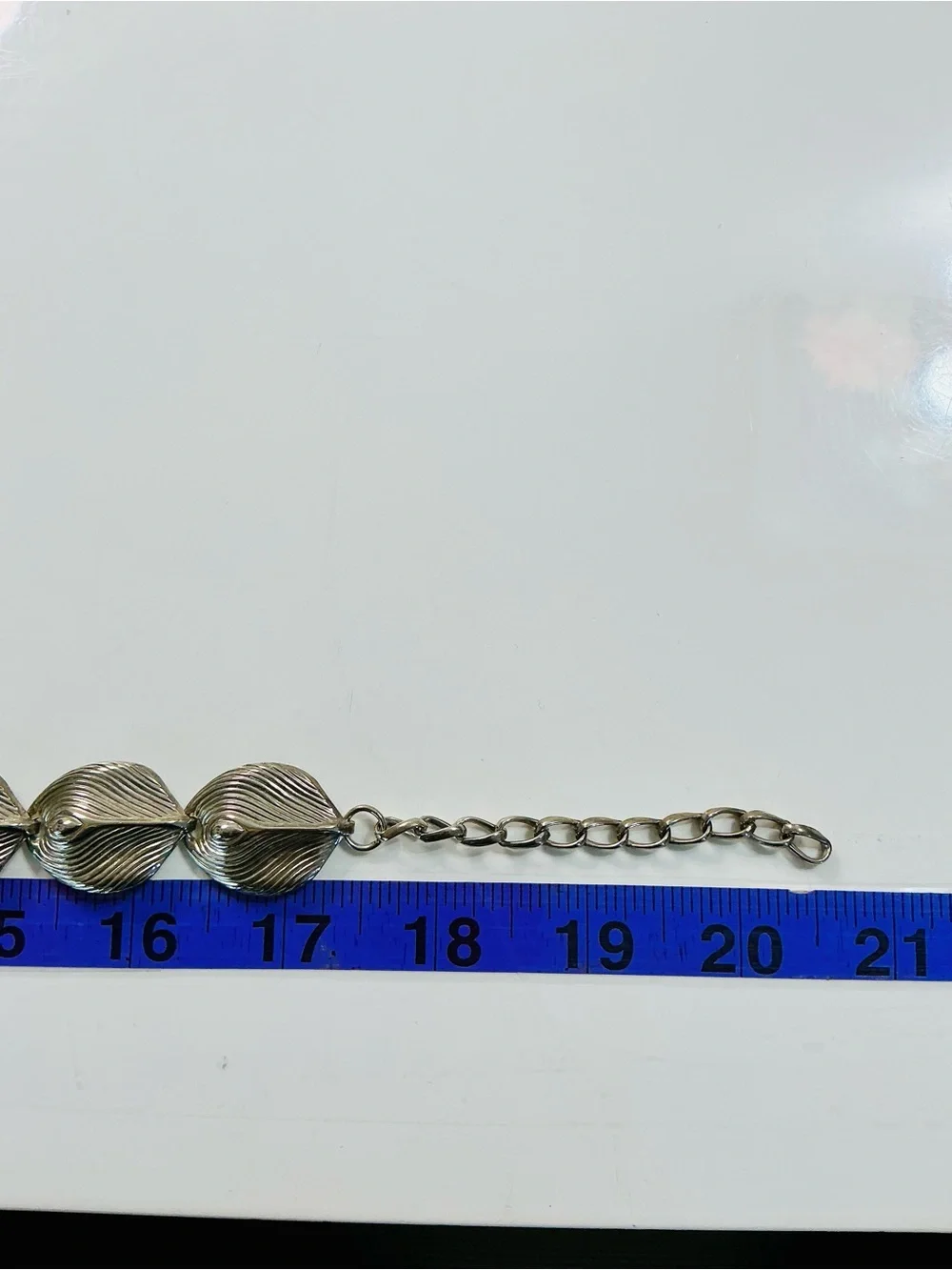 Antique Silver Leaf-Link Necklace - Women Jewelry